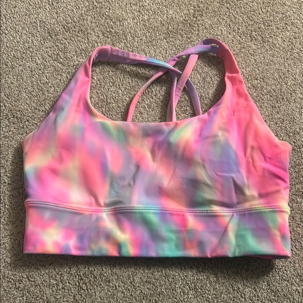 Lululemon Energy Bra Longline Psychedelic Size 6